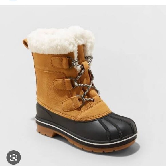 Cat & Jack Kids' Kit Lace-Up Winter Boots Size 13 NEW WITH‎ TAG - Picture 3 of 9